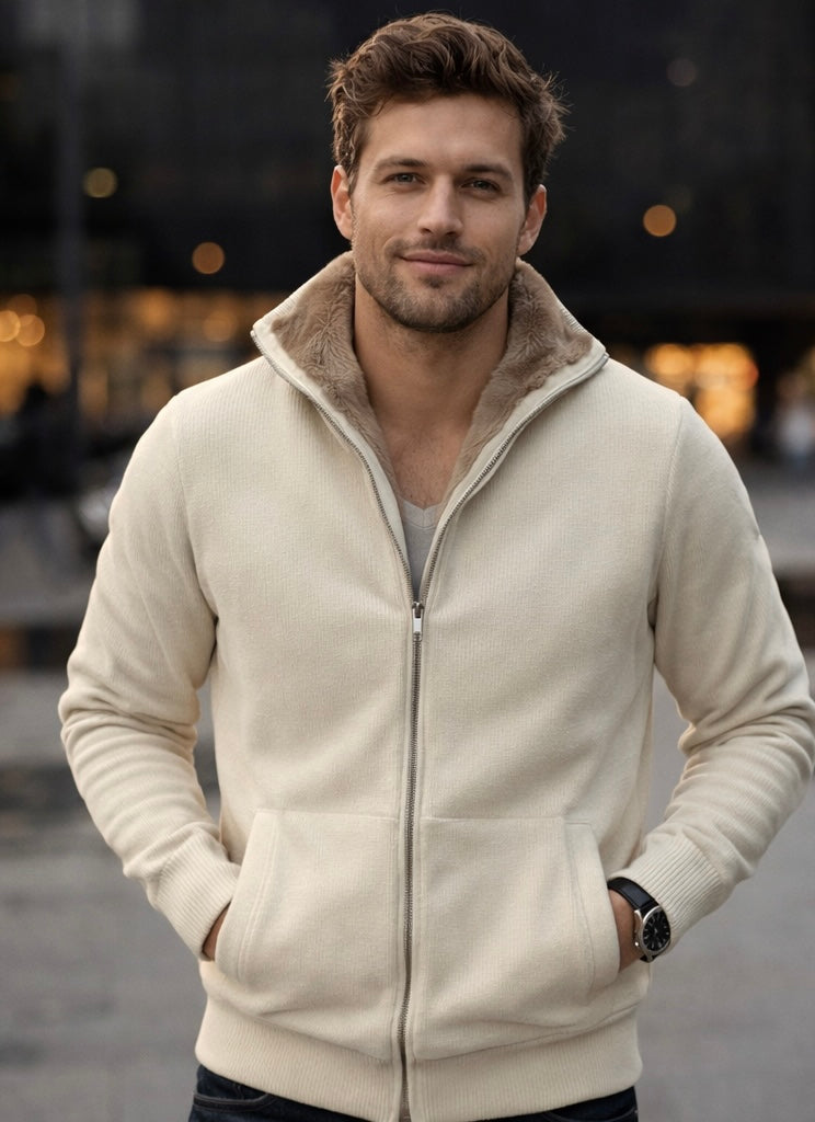 Full Zip Beige